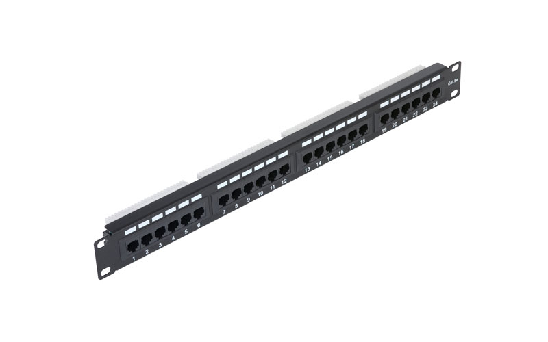����-������ NETLAN 19", 1U, 24 �����, ���.5e, RJ45/8P8C, 110/KRONE, T568A/B, ����������������, ������