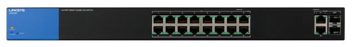 Linksys 18-�������� ����������, Gigabit, PoE, Smart