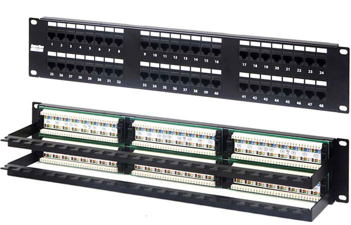 ����-������ 48 ������ RJ-45, ��������� 6, 19"
