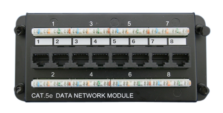 ������ ������� 8-�������� HC-PP-8xRJ45-C5E-BK